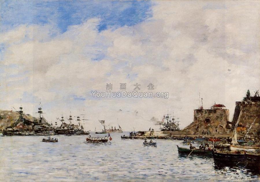 Villefranche, the Harbor - 尤金·布丹